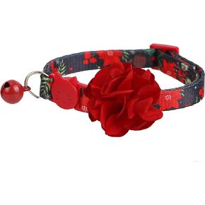 BoomBone Christmas Cat Collar Flower,Dog Collars Charms Pet Xmas Accessories