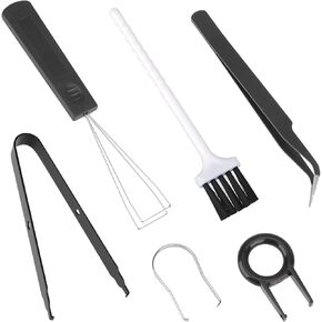 Mozeat Lens Set of 6 Keycap Remover Tools Lit Keyboard Switch Puller Cleaning Tools Key Switch Puller with Keycap Tweezers for Mechanical Keyboards