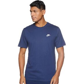 Nike Men's Sportswear Club T-Shirt, Shirt for Men with Classic Fit, Black/White, S-T