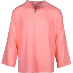 LOFBAZ Men's T-Shirt 100% Cotton Beach Hippie Shirt V-Neck Yoga Tunic Top in Saudi Arabia