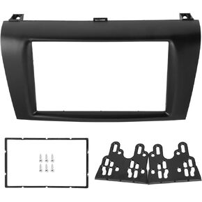 Car Stereo Frame Dash Stereo Radio Fascia 2 Din Console DVD Trim Radio Mount Fascia Navigation Panel Frame Fit for Mazda 3/Axela 2004‑2009