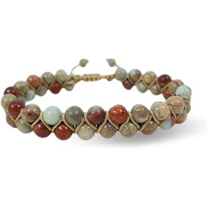 The Mujen Handmade Bracelets| Heart Charm Beads Bracelets | Healing Natural Stone Bracelets| Beads Bracelets| Energy Gemstone Bracelets| Boho Bracelets| Braided Beads Strand Bracelets