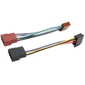 ISO Radio Wire Connector Wiring Harness Adapter Plug Male to Female 16 Pin ISO Female Radio Receiver Cable Vehicle Wiring Harnesses Professional