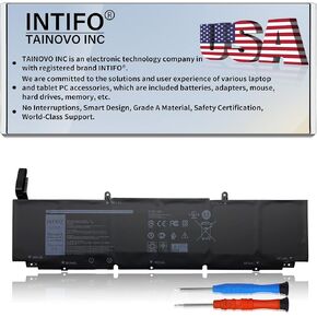 97Wh XG4K6 Laptop Battery Compatible with Dell XPS 17 9700 Precision 5750 Series Notebook 001RR3 01RR3 0F8CPG F8CPG 5XJ6R [11.4V 97Wh 6-Cell]