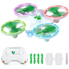 Mini Drone for Kids and Adults Beginners, RC Drone Quadcopter Outdoor & Indoor Toys with 6 Mode Colorful Led and 2 Batteries, Altitude Hold, 3D Flips, Prefect Gift Toy for Boys and Girls 6+ Year Old