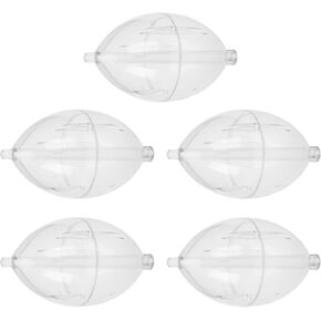 5Pcs FishingsCastings Bobbers Spin Float Fishing Clear Float Plastics Oval Ball Strikes Easy to Use Fishing Clear Float Buoys Slip Bobbers Strikes