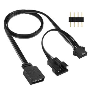 YACSEJAO 4 Pin RGB LED Splitter Cable 1.6FT/50CM 12V RGB 4 Pin Cable PWM RGB 4 Pin Adapter for Cases with Multi Colors RGB Control