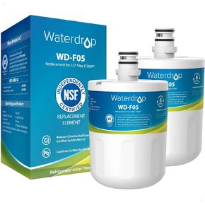 Waterdrop 5231JA2002A Refrigerator Water Filter, Replacement for LG® LT500P®, GEN11042FR-08, ADQ72910911, ADQ72910901, Kenmore 9890, 46-9890, LFX25974ST, LMX25964ST, 3 Pack