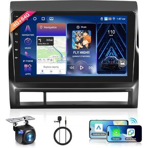4G+64GB- for Toyota Tacoma 2005-2015 Wireless CarPlay Car Stereo Receiver, 9 Inch Android Auto IPS 1280*720 Touchscreen Headunit,Android Car Radio with DSP Bluetooth FM WiFi/GPS Navi/HD Backup Camera