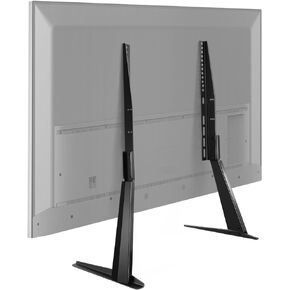 Black Universal TV Stand Tabletop for 27 to 65 inch LCD Flat Screen TV,Max VESA 800 x 400mm, Height Adjustable TV Base Holds up to 88lbs