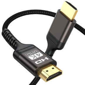 كابل HDMI بطول 6.6 قدم، كابل HDMI 4K بطول 2 متر، سلك HDMI 2.0 عالي السرعة يدعم 4K@60 هرتز، HDCP 2.2، HDR، ثلاثي الأبعاد للسينما والتلفزيون وXbox وPS والكمبيوتر والشاشة والمزيد من الألومنيوم المضفر in Kuwait