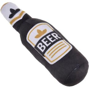 Squeak Toys Squeak Dog Toy Soft Plush- Chew Beer-Bottle Shape Squeeze with Squeaker for Medium & Small Dog