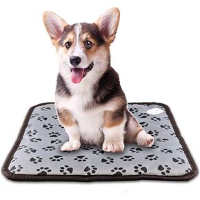 Pet Electric Heating Pad for Dogs and Cats Waterproof Adjustable Anti-bite Steel Cord Dog Warm Bed Mat Heated Suitable for Pets Beds Pets Blankets and Kennel Flower Color
