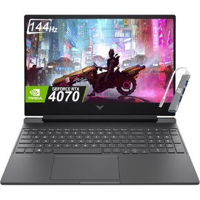 HP Victus 16 (2024) Gaming Laptop (16.1" FHD 144Hz , AMD Ryzen 7 8845HS (> i7-13700H), 64GB DDR5 RAM, 2TB SSD, NVIDIA GeForce RTX 4070 8GB) Backlit Keyboard, Wi-Fi 6, Webcam, Win 11 Home, Mica silver