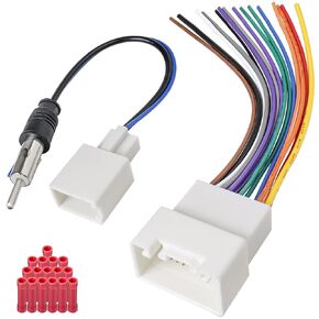 JBL Radio Wiring Harness Kit Compatible with 04-UP Toyota Camry Corolla Highlander RAV4 Sienna Tundra Yaris Prado Aftermarket 20Pin JBL Stereo Wire Connector Antenna Adapter