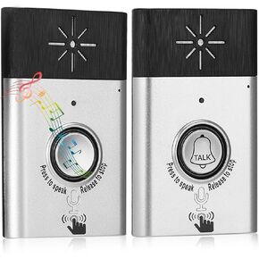 Door, Djustable Speaker Door Bell Alarm, Voice 2-Way Intercom for Home Security Door, Office