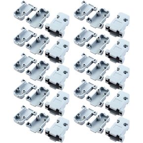 uxcell 20 Pcs Plastic Cover Shell Housing Gray for D Sub DB9 9Pin Connector