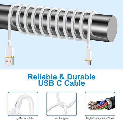 كابل USB من النوع C شحن سريع لهاتف Google Pixel 9 Pro XL Fold 8A 8 7 Pro 7A 6A 5A، 2 حزمة USB A إلى USB C Android Phone سلك شحن سريع لهاتف Samsung Galaxy A16 S24 S23 S22 S21 A15 A14 A13 Z Fold Flip 6 in Kuwait