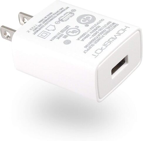 HomeSpot UL-Listed Universal US 5V1A USB الجدار شاحن التوصيل في الباب محول التيار المتردد للسفر مكتب الاستخدام المنزلي - 4 حزمة الأبيض in Saudi Arabia