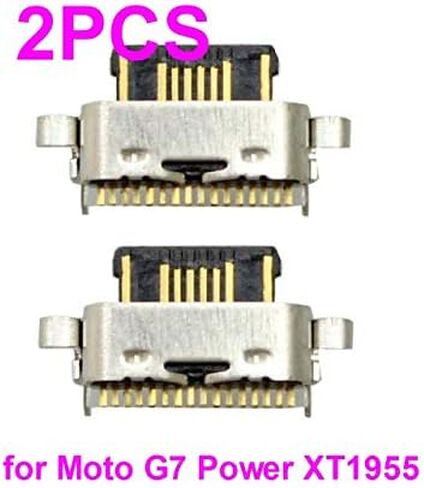استبدال منفذ شحن USB من النوع C لجهاز Motorola Moto G7 Power XT1955/G7 Optimo Maxx XT1955DL/G7 Supra/LG K92 5G (عبوة من قطعتين) in Saudi Arabia