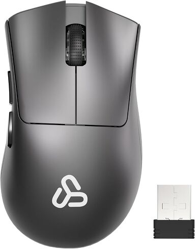 ماوس لاسلكي sdlogal 2.4G، ماوس لاسلكي ضوئي محمول 1200 نقطة في البوصة مع جهاز استقبال USB، عمر بطارية 24 شهرًا، جهاز كمبيوتر/Mac/كمبيوتر محمول يمكن استخدامه بكلتا اليدين (Gunmetal) in Saudi Arabia