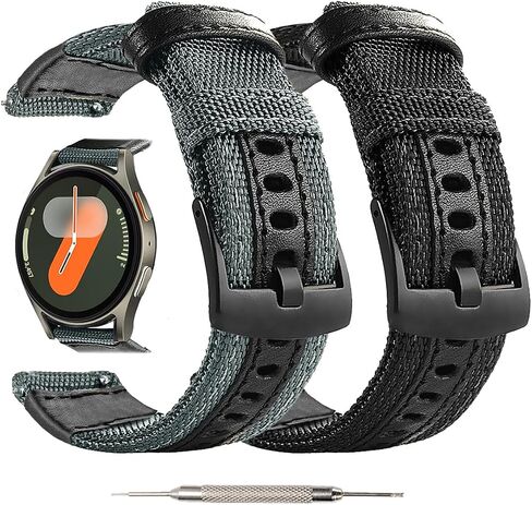 ساعة Maxjoy Galaxy Watch 7 Bands، Galaxy Watch 6/6 Classic/Galaxy Watch 5/5 Pro Bands، حزام نايلون 20 مم متوافق مع Samsung Galaxy Watch 7 FE 6 5 4 3 40 مم 41 مم 42 مم 43 مم 44 مم 45 مم 46 مم، عبوتان in Saudi Arabia