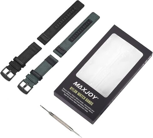 ساعة Maxjoy Galaxy Watch 7 Bands، Galaxy Watch 6/6 Classic/Galaxy Watch 5/5 Pro Bands، حزام نايلون 20 مم متوافق مع Samsung Galaxy Watch 7 FE 6 5 4 3 40 مم 41 مم 42 مم 43 مم 44 مم 45 مم 46 مم، عبوتان in Saudi Arabia