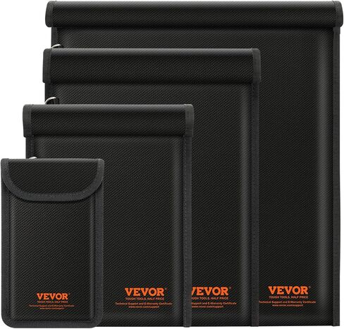 VEVOR Faraday Bags, 4 Pack Faraday Pouch Set for Laptop (16.9x15), Tablet (13x10.2), Phone (7.87x4.7) & Radio (10.6x7.8), Fireproof Signal Blocking Holder, Anti-Theft & Anti-Hacking Pouch Blocker in Saudi Arabia