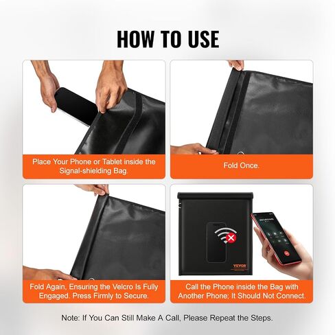 VEVOR Faraday Bags, 4 Pack Faraday Pouch Set for Laptop (16.9x15), Tablet (13x10.2), Phone (7.87x4.7) & Radio (10.6x7.8), Fireproof Signal Blocking Holder, Anti-Theft & Anti-Hacking Pouch Blocker in Saudi Arabia