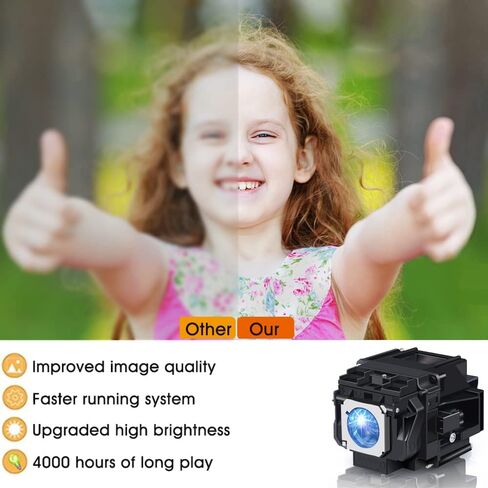 ELPLP76 V13H010L76 Replacement Lamp Compatible with PowerLite Pro G6270W G6050W G6550WU G6750WU G6800 G6900WU G6970WU EB-G6900WU EB-G6970WU EB-G6550WU EB-G6570WU EB-G6450WU EB-G6050WNL in Saudi Arabia