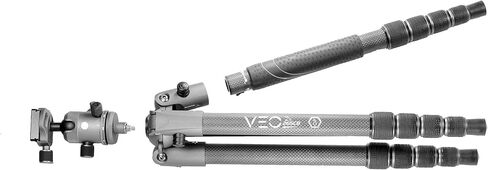 حامل ثلاثي القوائم من VANGUARD VEO2S265CB مصنوع من ألياف الكربون مع رأس كروي وخيار Monopod وحامل هاتف ذكي وأقدام مدببة وحقيبة حامل ثلاثي القوائم in Saudi Arabia