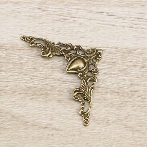 Amosfun Corner Metal Corners Book Protector for Protectors Creative books-24 Pcs Vintage Metal Book Corner Protector Box- Book Scrapbook Album Corner -Decorative Protector Cover in Saudi Arabia