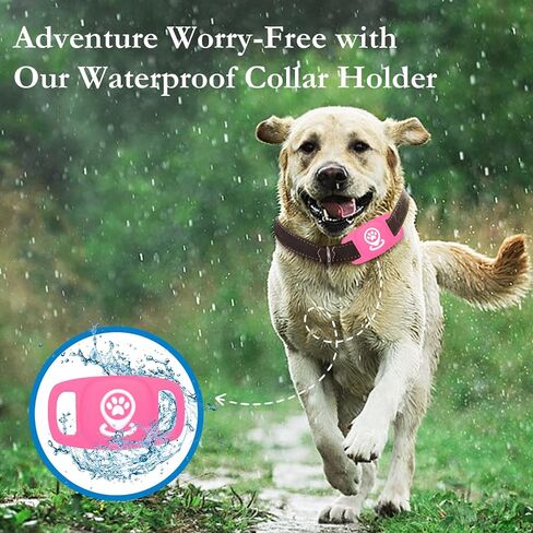 Pet Location Tracker for Dogs, Smart Tag with Enhanced Coverage, Works Seamlessly with Find My App, No Monthly Fees, Not GPS-Dependent (Pink) in Saudi Arabia