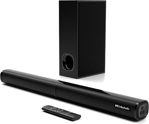 Nylavee Sound Bar - 2.1ch Dolby Audio Soundbar مع مضخم صوت، حجم عالٍ 240 وات، قابل للتثبيت على الحائط، شريط صوت بلوتوث 30 بوصة مع HDMI ARC، بصري، اتصال AUX للتلفزيون وجهاز العرض والكمبيوتر in Saudi Arabia