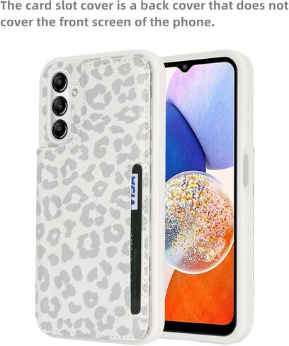 iCoverCase Compatible with Samsung Galaxy A14 5G Case with Card Holder, A14 5G Wallet Case for Women Men [RFID Blocking] PU Leather Protective Phone Case for A14 5G (Gray Leopard) in Saudi Arabia