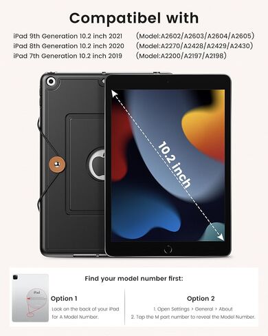 حافظة لوحة مفاتيح INFILAND لجهاز iPad الجيل التاسع/الثامن/السابع (10.2 بوصة)، إضاءة خلفية 7 ألوان ولوحة تتبع عالية الدقة، حافظة لوحة مفاتيح رفيعة ومحمولة قابلة للفصل مع حامل أقلام رصاص، فحمي in Kuwait