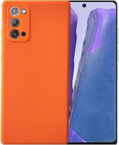 متوافق مع هاتف Samsung Galaxy Note 20 أو Note 20 5G غطاء خلفي أساسي للهاتف الخلوي من جل السيليكون السائل الناعم (برتقالي) in Saudi Arabia