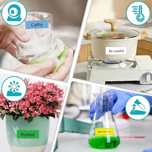 شريط ألوان BOYEEZON 6Pk PTD210 قابل لإعادة التعبئة TZ مقاس 12 مم 0.47 متوافق مع شريط Brother P Touch Label Maker TZe-231 131 431 531 631 731 أبيض/شفاف/أحمر/أزرق/أصفر/أخضر لـ PT-D210 H100 D600 in Saudi Arabia