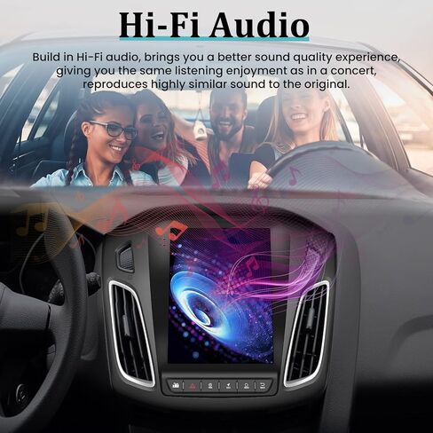 9.7 inch Android 13 Car Stereo for Ford Focus 2012-2018 with Wireless Carplay and Android Auto - 2+64G HD Touchscreen Bluetooth Radio with HiFi GPS Navigation WiFi + Backup Camera in Saudi Arabia