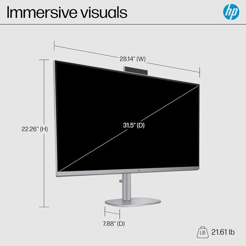 HP OmniStudio X 32 inch All-in-One Desktop PC, 4K UHD Display, Intel Core Ultra 7 155H, 16 GB RAM, 2 TB SSD, NVIDIA GeForce RTX 4050, Windows 11 Home, 32-c0010 in Saudi Arabia