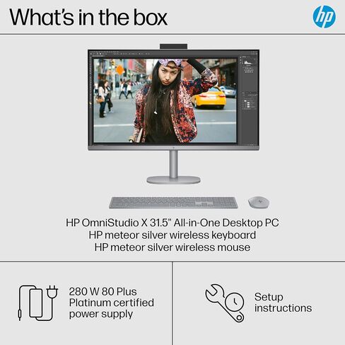HP OmniStudio X 32 inch All-in-One Desktop PC, 4K UHD Display, Intel Core Ultra 7 155H, 16 GB RAM, 2 TB SSD, NVIDIA GeForce RTX 4050, Windows 11 Home, 32-c0010 in Saudi Arabia