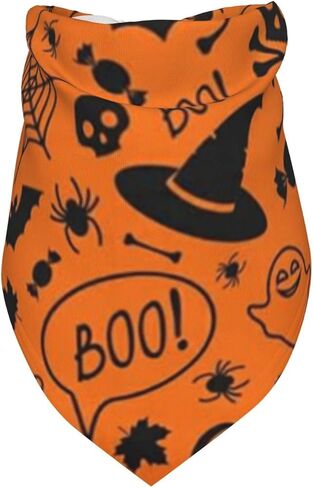 Halloween Dog Bandana,Pumpkin Bat Pet Scarf Dog Triangle Dog Scarf,Reversible Pet Scarf for Boy and Girl, idea (Yellow) in Saudi Arabia