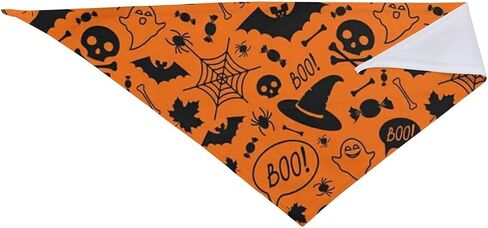 Halloween Dog Bandana,Pumpkin Bat Pet Scarf Dog Triangle Dog Scarf,Reversible Pet Scarf for Boy and Girl, idea (Yellow) in Saudi Arabia