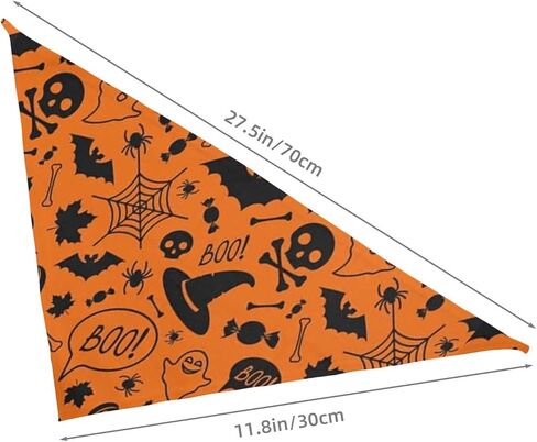 Halloween Dog Bandana,Pumpkin Bat Pet Scarf Dog Triangle Dog Scarf,Reversible Pet Scarf for Boy and Girl, idea (Yellow) in Saudi Arabia