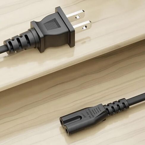 سلك طاقة عالمي للتلفزيون AC 2 Prong متوافق مع Samsung LG TCL Sony LED LCD Insignia Sharp Toshiba JVC Hisense Electronics كبل طاقة بديل in Saudi Arabia
