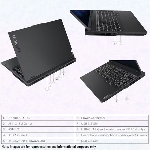 كمبيوتر محمول للألعاب Lenovo Legion Pro 5i، معالج Intel Core i9-14900HX الرابع عشر، شاشة WQXGA مقاس 16 بوصة، ذاكرة وصول عشوائي DDR5 سعة 32 جيجابايت، محرك أقراص PCIe SSD سعة 2 تيرابايت، NVIDIA GeForce RTX 4070، لوحة مفاتيح بإضاءة خلفية، نظام التشغيل Window in Saudi Arabia