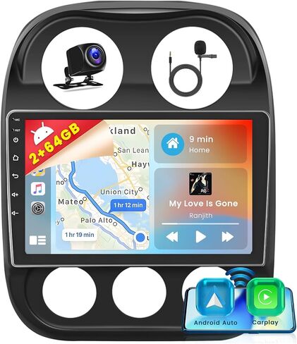 2+64G Inefala for Jeep Compass 2010-2016 Android 13 Dash Kit with Wireless Carplay & Android Auto, 10.1" Touchscreen with WiFi GPS BT HiFi FM/RDS EQ Backup Camera MIC in Saudi Arabia