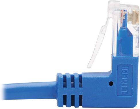 كابل Tripp Lite Down Angle Cat6 Ethernet، كابل توصيل شبكة UTP رفيع مصبوب جيجابت، أزرق، 5 أقدام (N204-S05-BL-DN) in Saudi Arabia