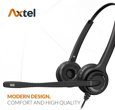حزمة Axtel Elite HDvoice Duo NC مع كابل AXC-02 | إلغاء الضوضاء - متوافق مع هواتف سلسلة Grandstream GXP1600، GXP1700، GXP2100، GRP2600 in Saudi Arabia