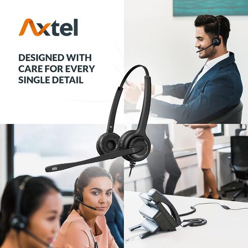 حزمة Axtel Elite HDvoice Duo NC مع كابل AXC-02 | إلغاء الضوضاء - متوافق مع هواتف سلسلة Grandstream GXP1600، GXP1700، GXP2100، GRP2600 in Saudi Arabia